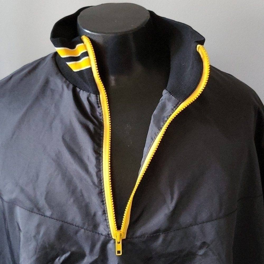 Birdie by Richard A. Leslie black and yellow half zip pullover - Picture 4 of 11